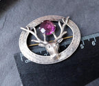 Vintage STAG Brooch - Sterling Silver c 1948 - 10.9g