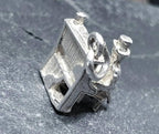 Vintage Silver PIANO MAN Charm - for bracelet or miniature model - 2g