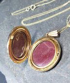 GEORG JENSEN 9ct Gold  Five Flower Locket - with 20" Gold Chain - 8.2g