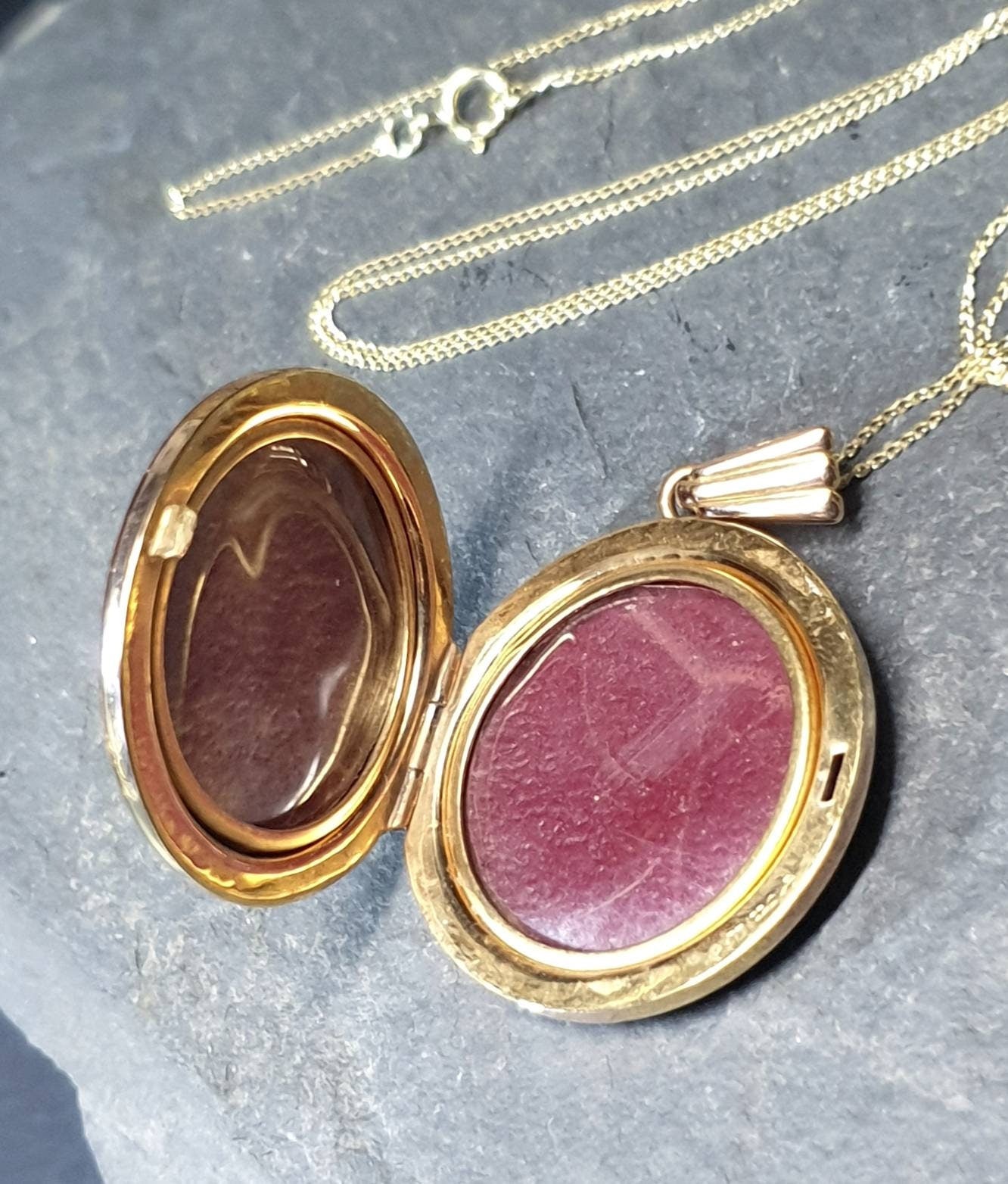 GEORG JENSEN 9ct Gold  Five Flower Locket - with 20" Gold Chain - 8.2g