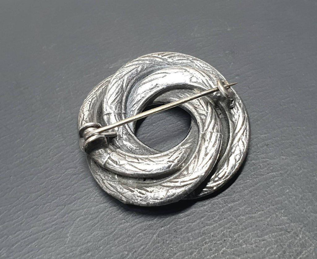 Victorian SNAKE BROOCH - Heavy Sterling Silver Serpent - 20.6g