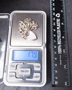 GEORG JENSEN Silver Link Bracelet with Heart Clasp Padlock - 17.9g