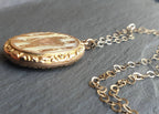 Antique 9ct GOLD LOCKET - Chester 1914 on 20" Chain - 6g