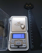 Vintage SILVER HEART Locket Necklace - Pretty Engraving circa 1979 on 18" chain - 3.1g
