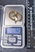 Antique 9ct Rolled GOLD Heart LOCKET with 17" Barrel Clasp Chain - 5.2g