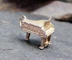 Vintage Silver PIANO Charm - Musical Instrument for bracelet or miniature model - 1.7g