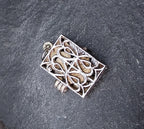 Vintage SILVER Wedding BOOK Album Bracelet Charm - Opening Pendant Locket - 4.2g