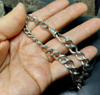 Vintage /Antique Sterling Silver Link Bracelet with Dog Clip - 21cm - 16g