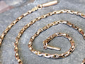 Antique 9ct GOLD Rolo BELCHER Chain Necklace with Barrel Clasp - 17" - 5.3g