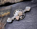 VICTORIAN tique Sweetheart Brooch - Sterling Silver Chester c 1896 - 4g