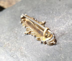 Antique 9ct GOLD Locket BROOCH - Memento Mori - Chester Hallmarks - 2.7g