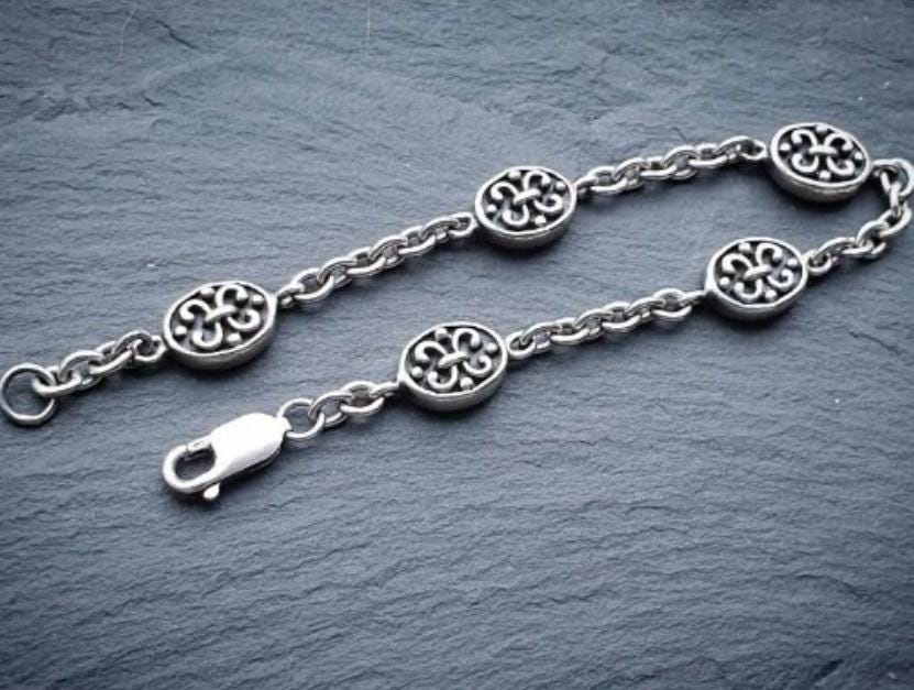 Vintage STERLING SILVER CELTIC Bracelet - 20cm - 13.9g