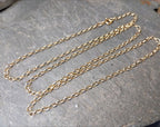 Vintage 9ct GOLD BELCHER Chain Necklace, 23" Long  Hallmarked - 3.1g