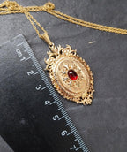 Vintage 9ct GOLD Ornate Locket Necklace on 20" Chain - 8g