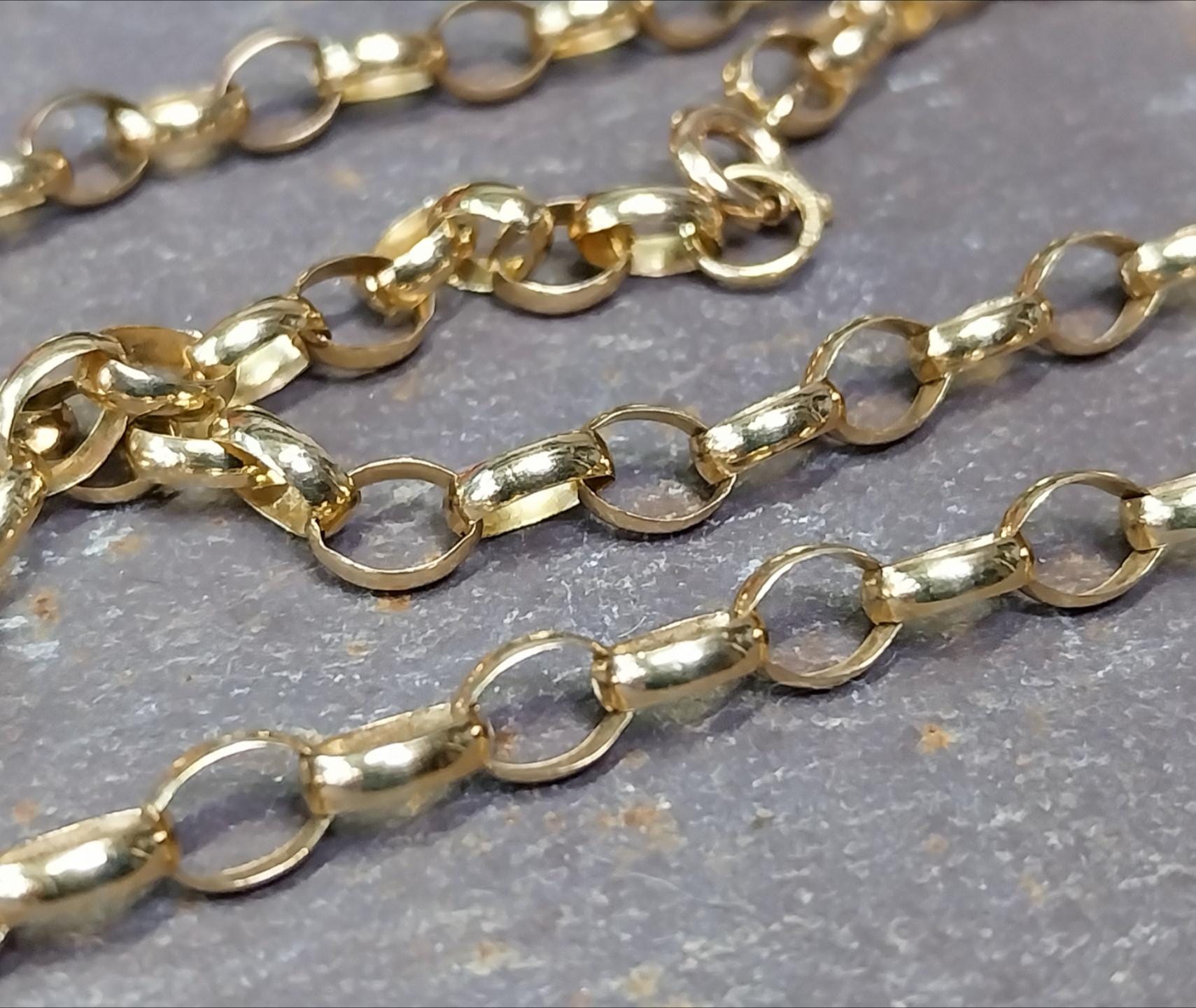 Vintage 9ct GOLD Belcher Chain Necklace, 20" Long  Hallmarked - 10.2g