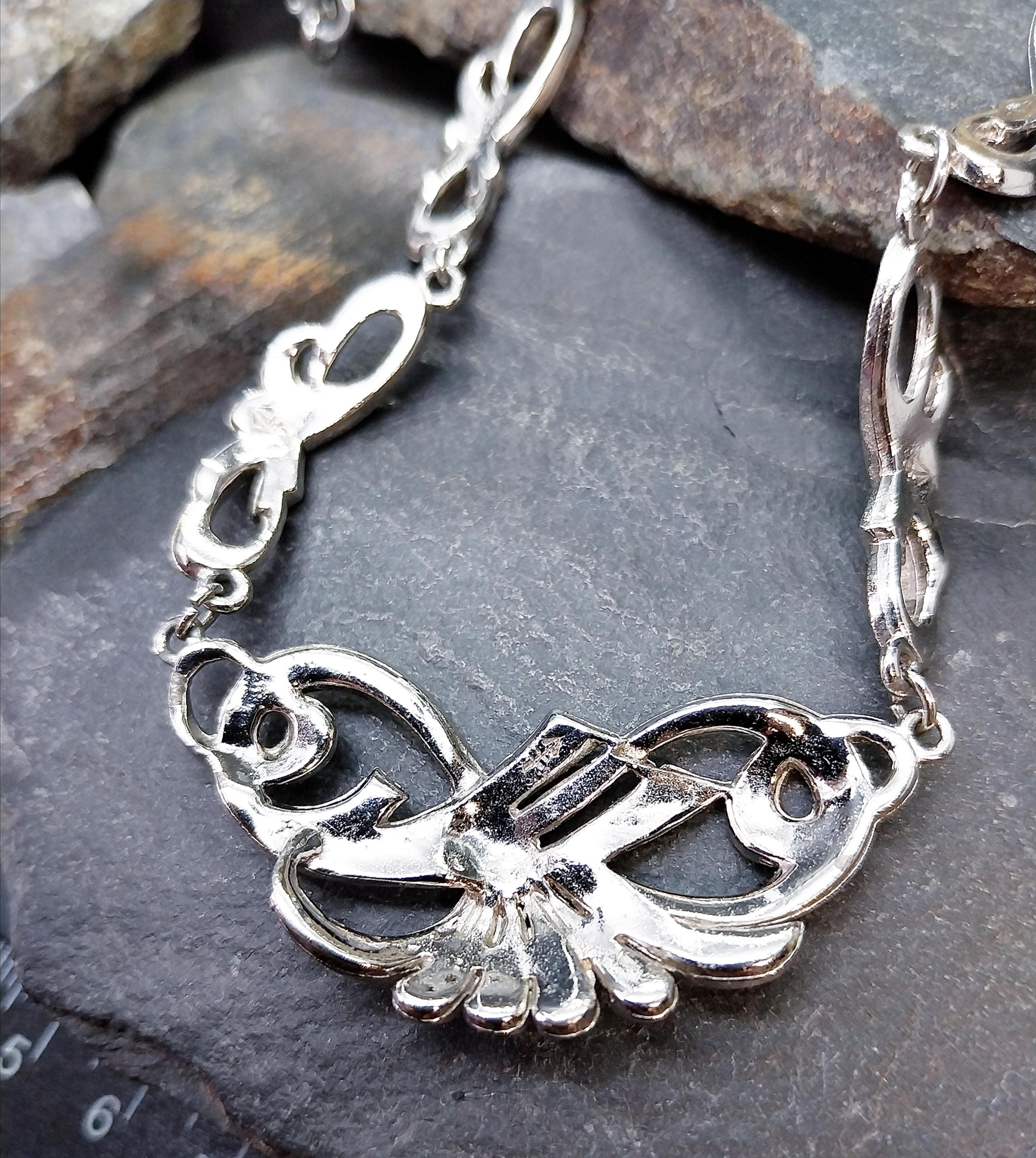 Vintage MIZPAH Marcasite Cocktail Necklace - 18" - 32g