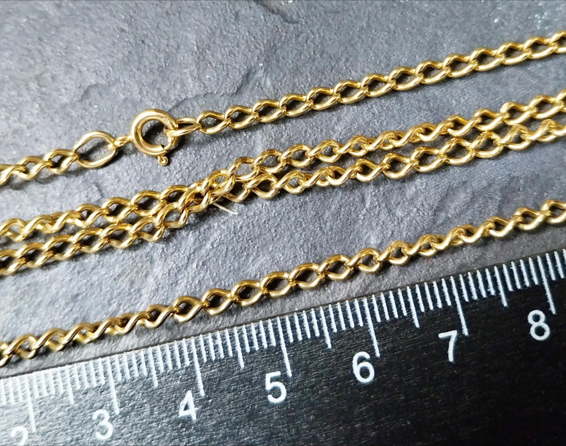 Vintage 9ct GOLD Chain Necklace, 19" Long  Hallmarked - 10.3g
