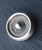 Antique Victorian SILVER ETRUSCAN Bullseye Brooch - 9.1g
