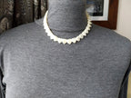 Vintage Mother of Pearl Heart Bead Necklace - 28g