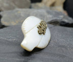 Antique BABY BROOCH - Mother of Pearl with Silver Word - Newborn