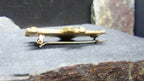 Antique GOLD Front HORSESHOE BROOCH - Good luck, mourning, Victorian Curios