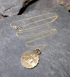 9ct Gold Georg Jensen St Christopher Necklace Pendant - Double Sided on 20" Chain - 4.4g