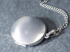 Vintage STERLING SILVER Oval Locket Necklace on 16" Chain - 3.4g