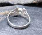 Vintage KIT HEATH RING Sterling Silver with Blue Topaz - Size uk L ( us 5.5) - 2.1g