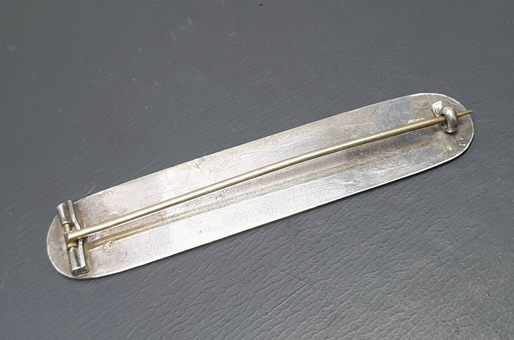 Antique Victorian Sterling Silver BROOCH - Etruscan Style - 11.2g