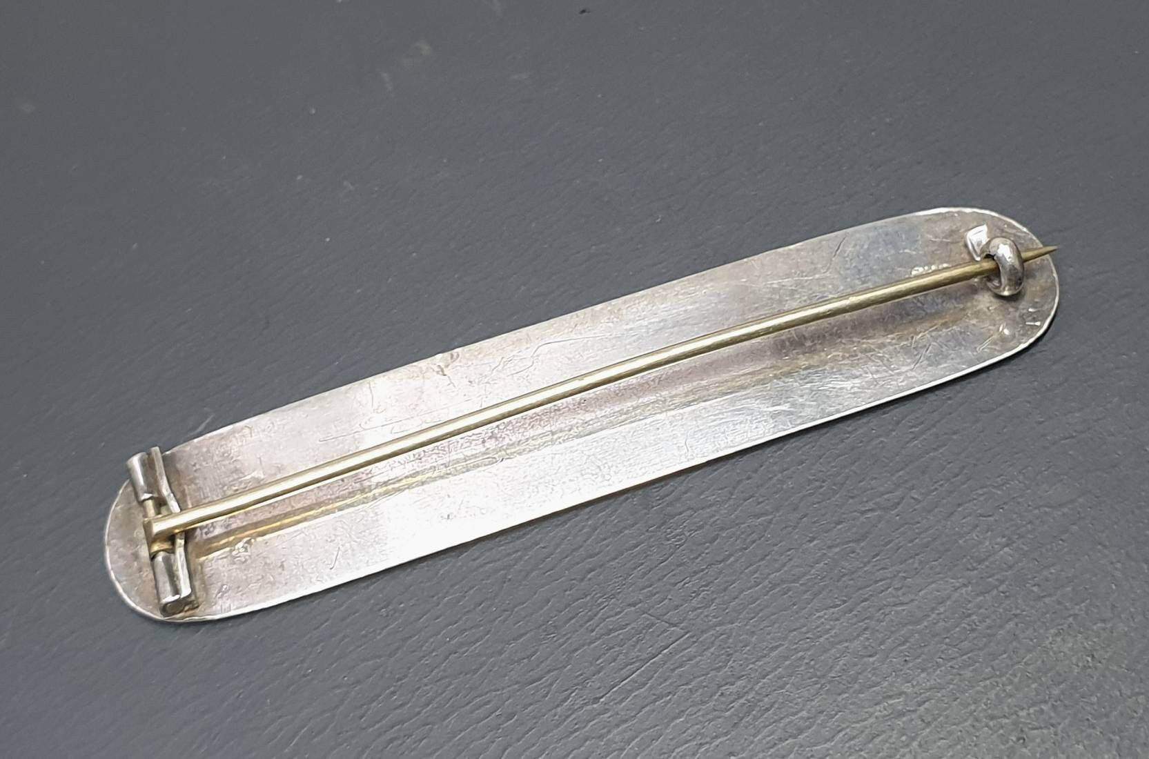 Antique Victorian Sterling Silver BROOCH - Etruscan Style - 11.2g