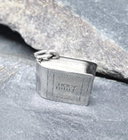 Vintage SILVER BIBLE BOOK Bracelet Charm - Opening Pendant Locket - 2g
