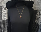 Vintage 9ct GOLD Spinner Watch Fob Pendant - Onyx & Carnelian - 3g
