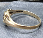 9ct GOLD Ring with Purple Lilac Amethyst  Size uk O (us 7) - 1.4g