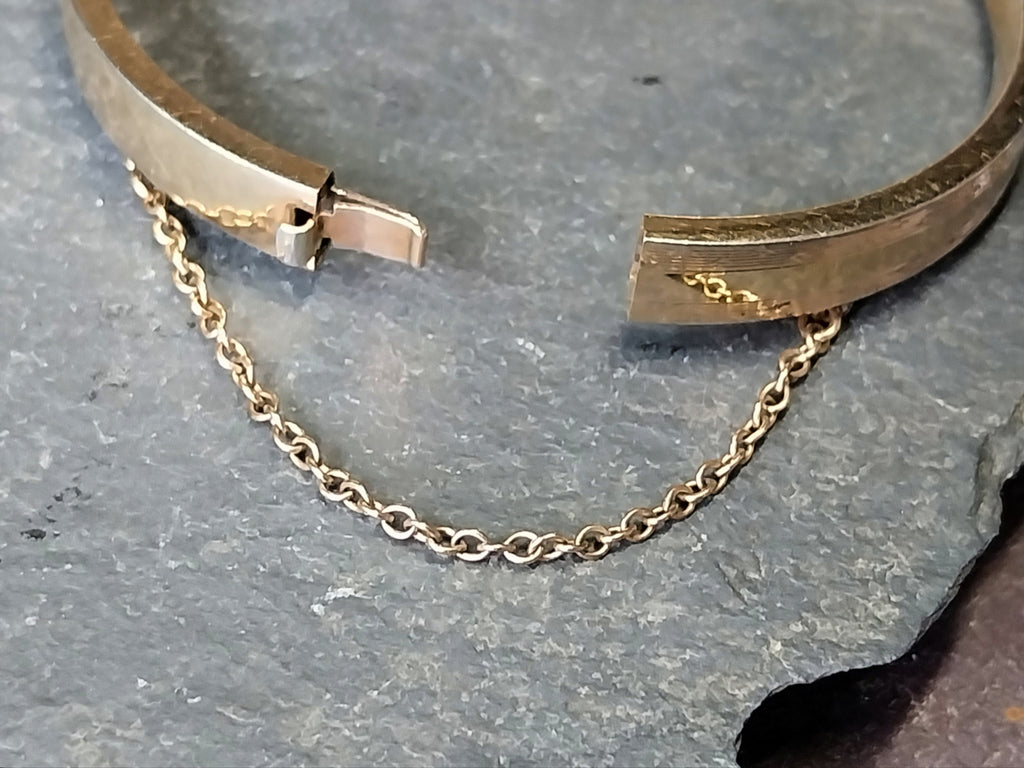 Vintage  Art Deco 12ct GOLD Plated BANGLE - BRACELET - 10.5g