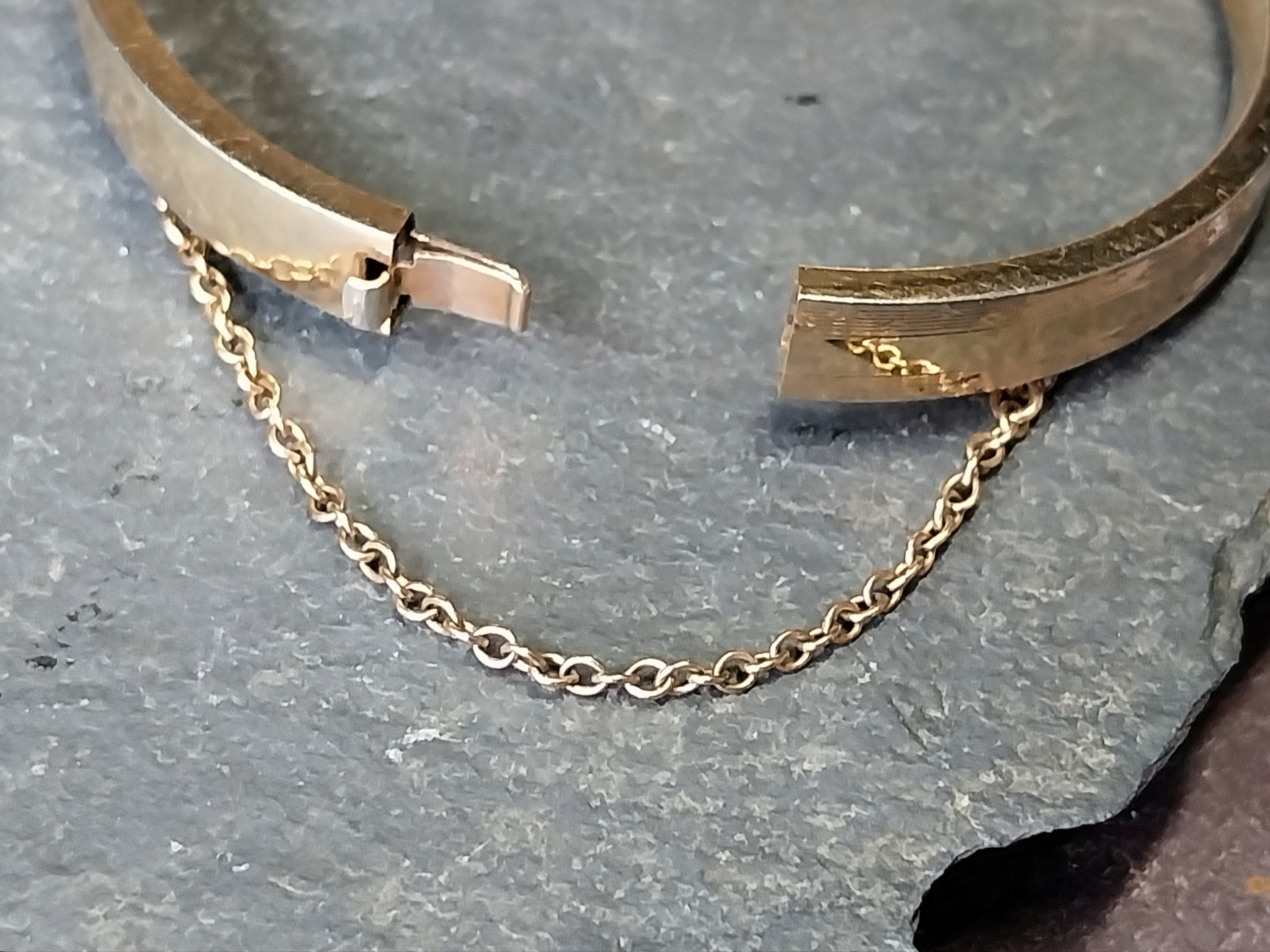 Vintage  Art Deco 12ct GOLD Plated BANGLE - BRACELET - 10.5g