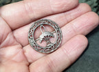VICTORIAN Solid Silver BROOCH - Basket of Flowers - 2.6g