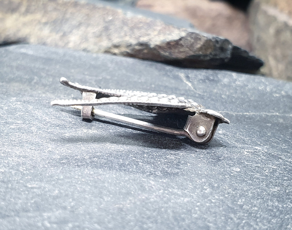 Antique Sterling Silver SWALLOW BROOCH BIRD - Pin 1.8g