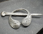 CELTIC PENANNULAR Brooch, - Viking Sterling Silver -  Shawl pin - 5.5g