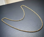 9ct GOLD CHAIN, Twisted Rope - Prince of Wales Necklace 18" - Hallmarked - 6.6g