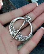 Robert Allison PENNANULAR BROOCH - Scottish Silver Shawl Pin c.1958 - 11.7g