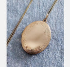 Large 9ct GOLD CELTIC SCROLL Locket Necklace on 20" Chain - 9.3g