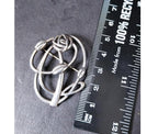 Large Sterling Silver Mackintosh Rose and Cecily Leaf Art Nouveau Brooch - 9g