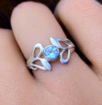 Vintage KIT HEATH RING Sterling Silver with Blue Topaz - Size uk L ( us 5.5) - 2.1g