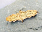 Antique 9ct GOLD Locket BROOCH - Memento Mori - Chester Hallmarks - 2.7g