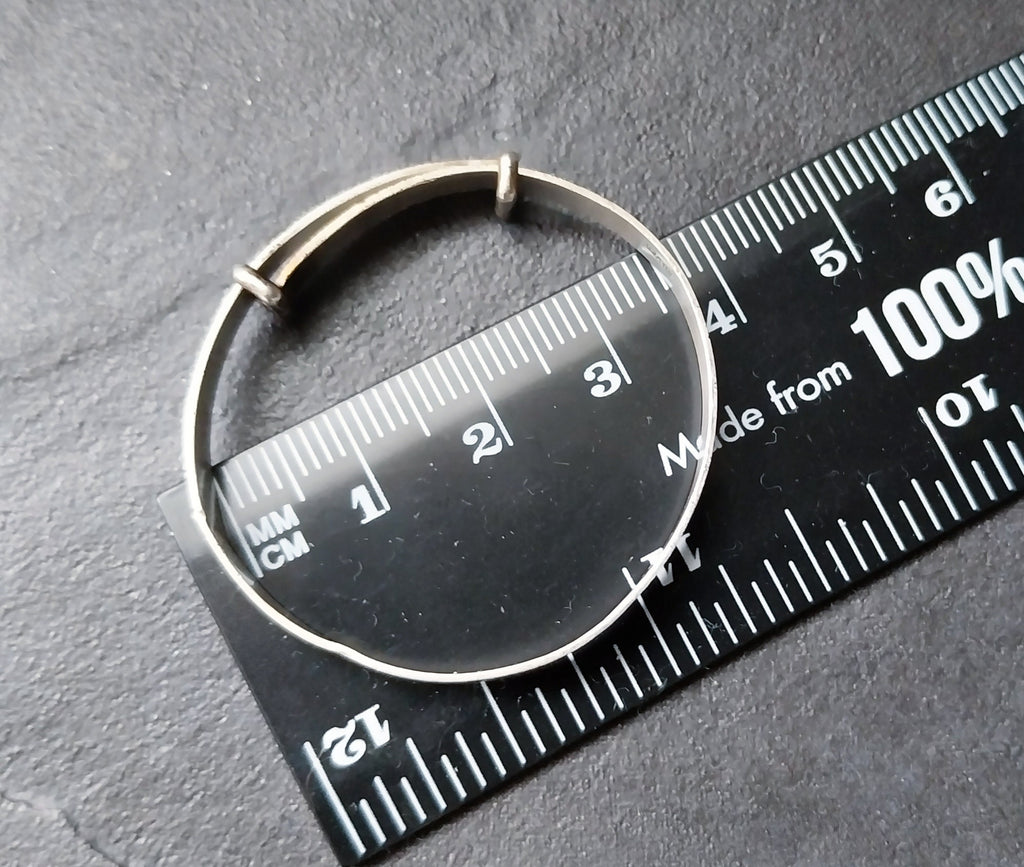 Antique BABY Silver Bangle Bracelet - Stars Design - 3.3g