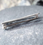 Vintage Sterling Silver Brooch - Art Deco Candles - Edinburgh Hallmarks - 5g