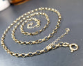 Antique 9ct GOLD BELCHER Chain Necklace with Extender Chain - 20-22" - 7.4g