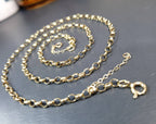 Antique 9ct GOLD BELCHER Chain Necklace with Extender Chain - 20-22" - 7.4g