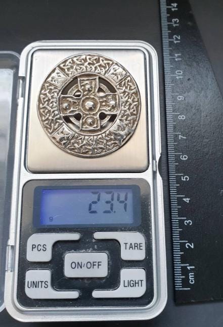 Huge Vintage CELTIC CROSS BROOCH, Henderson & Horner c 1946  - 23.4g