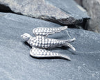 Antique Sterling Silver SWALLOW BROOCH BIRD - Pin 1.8g